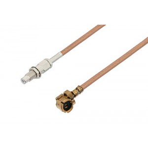 SMC Jack Bulkhead to UMCX Plug Cable 3 Inch Length Using ET-RG178 Coax