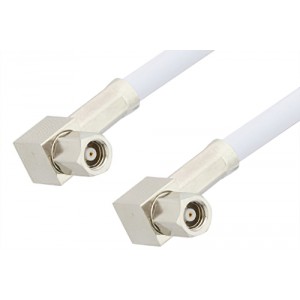 SMC Plug Right Angle to SMC Plug Right Angle Cable 12 Inch Length Using ET-RG188 Coax, RoHS