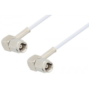 SMC Plug Right Angle to SMC Plug Right Angle Cable 12 Inch Length Using ET-RG196 Coax, RoHS