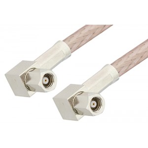 SMC Plug Right Angle to SMC Plug Right Angle Cable 12 Inch Length Using ET-RG316 Coax, RoHS