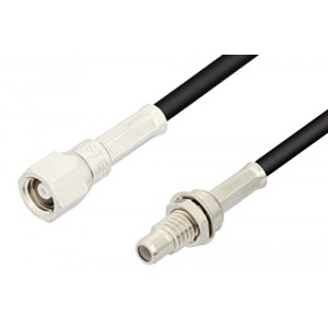 SMC Plug to SMC Jack Bulkhead Cable 12 Inch Length Using ET-B100 Coax