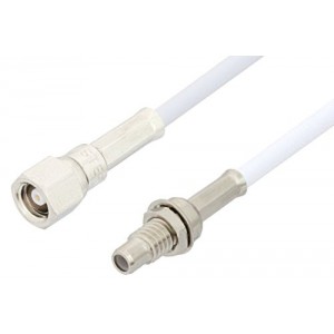 SMC Plug to SMC Jack Bulkhead Cable 12 Inch Length Using ET38398 Coax