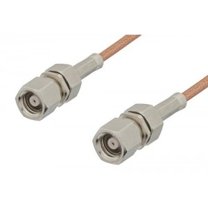 SMC Plug to SMC Plug Cable 12 Inch Length Using ET-RG178 Coax, RoHS