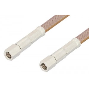 SMC Plug to SMC Plug Cable 12 Inch Length Using ET-RG400 Coax, RoHS