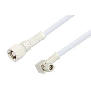 SMC Plug to SMC Plug Right Angle Cable 12 Inch Length Using ET38398 Coax, RoHS