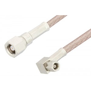 SMC Plug to SMC Plug Right Angle Cable 12 Inch Length Using ET-RG316 Coax, RoHS