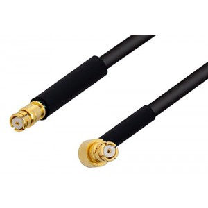 SMP Female to SMP Female Right Angle Cable 6 Inch Length Using ET38323 Coax