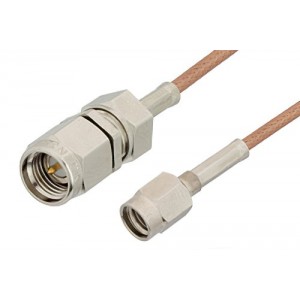 SMA Male to SSMA Male Cable 6 Inch Length Using ET-RG178 Coax, RoHS