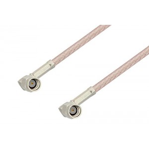 SSMA Male Right Angle to SSMA Male Right Angle Cable 12 Inch Length Using ET38399 Coax