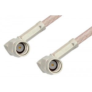 SSMA Male Right Angle to SSMA Male Right Angle Cable 6 Inch Length Using ET-RG316 Coax