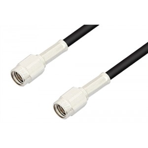 SSMA Male to SSMA Male Cable 6 Inch Length Using ET-RG174 Coax, RoHS