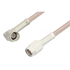 SSMA Male to SSMA Male Right Angle Cable 6 Inch Length Using ET-RG316 Coax, RoHS