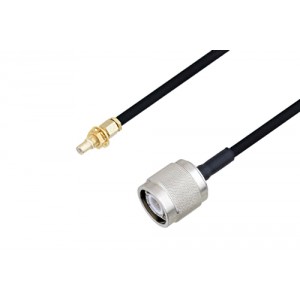 SSMC Jack Bulkhead to TNC Male Cable 6 Inch Length Using ET38323 Coax