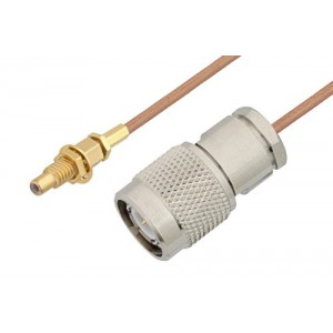 SSMC Jack Bulkhead to TNC Male Cable 6 Inch Length Using ET-RG178 Coax