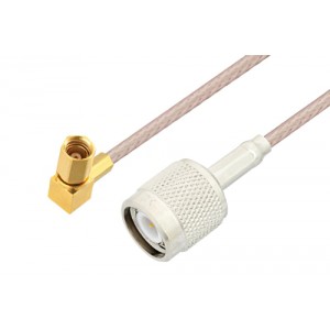 SSMC Plug Right Angle to TNC Male Cable 6 Inch Length Using ET-RG316 Coax