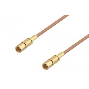 SSMC Plug to SSMC Plug Cable 6 Inch Length Using ET-RG178 Coax