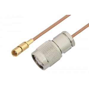 SSMC Plug to TNC Male Cable 6 Inch Length Using ET-RG178 Coax