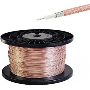 RG-316 Coax Cable 33ft Thin RF Coaxial Cable Flexible Lightweight Low Loss Coax Wire