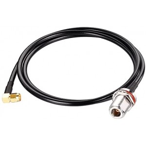 SMA to N Cable N Female to SMA Male Right Angle Bulkhead Cable 3ft for 4G LTE Router Modem Antenna Cellular Gateway RTL SDR ADS-B Receiver Antenna