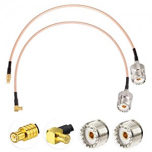 SO239 to MCX Coax Cable UHF Female SO239 to MCX Male RF Coaxial Cable SO-239 to MCX Jumper Cable ET-RG316,12 Inch, 2Pcs