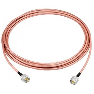 UHF Male PL-259 to UHF Male PL-259 Jumper Cable (15ft ET-RG142) High Power Digital Coax Cable