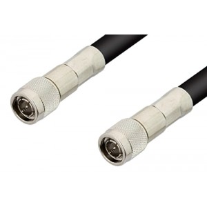 75 Ohm TNC Male to 75 Ohm TNC Male Cable 12 Inch Length Using 75 Ohm ET-RG11 Coax, RoHS