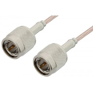 75 Ohm TNC Male to 75 Ohm TNC Male Cable 12 Inch Length Using 75 Ohm ET-RG179 Coax, RoHS