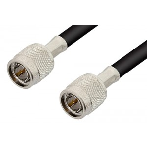 75 Ohm TNC Male to 75 Ohm TNC Male Cable 12 Inch Length Using 75 Ohm ET-RG59 Coax, RoHS