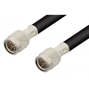 75 Ohm TNC Male to 75 Ohm TNC Male Cable 12 Inch Length Using 75 Ohm ET-RG6 Coax, RoHS