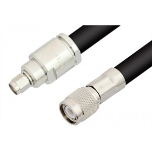 SMA Male to TNC Male Cable 12 Inch Length Using ET-RG214 Coax, RoHS