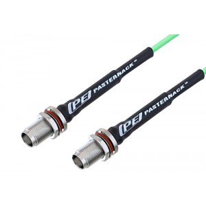 TNC Female Bulkhead to TNC Female Bulkhead Low Loss Cable 12 Inch Length Using ET38352 Coax