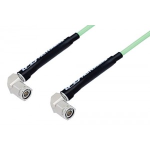 TNC Male Right Angle to TNC Male Right Angle Low Loss Cable 12 Inch Length Using ET38353 Coax, RoHS