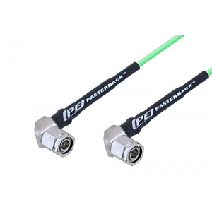 TNC Male Right Angle to TNC Male Right Angle Low Loss Cable 12 Inch Length Using ET38352 Coax