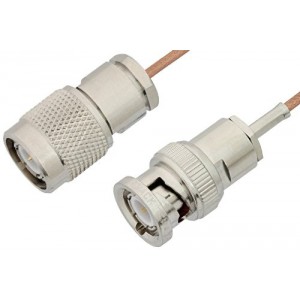 TNC Male to BNC Male Cable 12 Inch Length Using ET-RG178 Coax