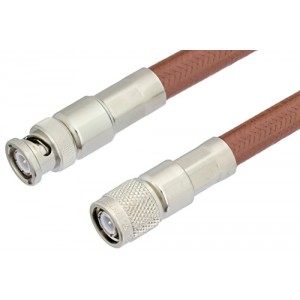 TNC Male to BNC Male Cable 12 Inch Length Using ET-RG393 Coax