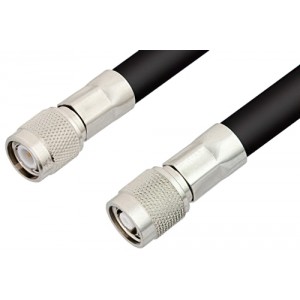 TNC Male to Reverse Polarity TNC Male Cable 12 Inch Length Using ET-RG214 Coax, RoHS