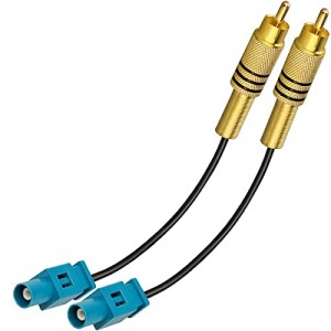 2 Pack 6 inch Fakra Z Male to RCA Male Pigtail Cable for Car DVD GPS Antenna Extension Cable Pigtail Jumper Coaxial Cable ET-RG174