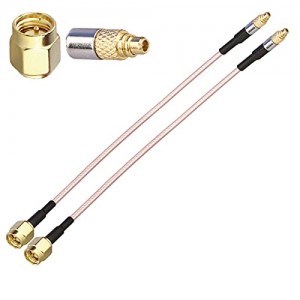 2PCS 6inch SMA Male to MMCX Male Cable SMA Male to MMCX Male Antenna Extender Cable for WiFi/Ham Radio/GPS/3G 4G LTE Antenna SMA to MMCX Adapter Cable