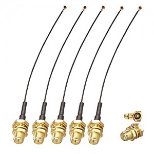 5 pcs 6inch IPX to RP-SMA Female WiFi Antenna Cable 0.81mm U.fl IPX to RP-SMA Female Antenna Cable