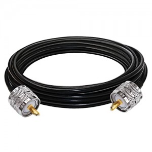 SO239 UHF Male to UHF Male Extension Cable Low Loss RF Cable PL259 Cable ET-RG58 for Two Way Radio/CB Radio/Wireless LAN Devices UHF Cable 16.4ft(5M)