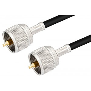 UHF Male to UHF Male Cable 12 Inch Length Using ET-C195 Coax