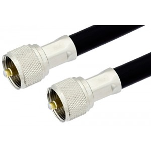 UHF Male to UHF Male Cable 12 Inch Length Using ET38331 Coax