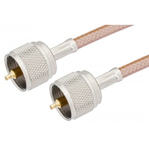 UHF Male to UHF Male Cable 12 Inch Length Using ET-RG142 Coax