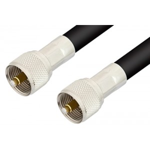 UHF Male to UHF Male Cable 12 Inch Length Using ET-RG213 Coax, RoHS