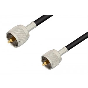 UHF Male to UHF Male Cable 12 Inch Length Using ET-RG223 Coax, RoHS