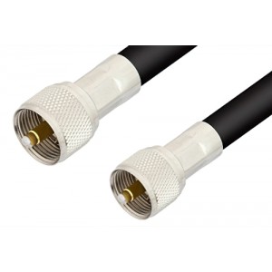 UHF Male to UHF Male Cable 12 Inch Length Using ET-RG8 Coax, RoHS