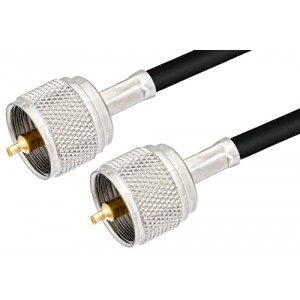 UHF Male to UHF Sexless Cable 12 Inch Length Using ET38362 Coax