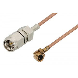 SMA Male to UMCX Plug Cable 3 Inch Length Using ET-RG178 Coax