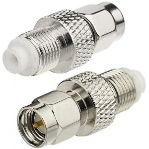 2pcs SMA to FME Adapter SMA Male Plug to FME Female Jack RF Coaxial Connector