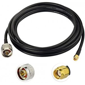 N to RP-SMA Cable N Male to RPSMA Male Connector with ET-RG58 Coaxial Cable for Gateway Ham Radio WiFi Router Yagi Antenna Extension Cable 10Ft